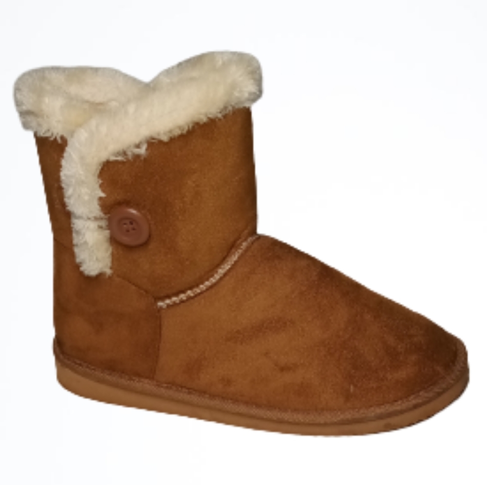 Just be Chestnut Brown Faux Fur Lined Ankle Boots Sz 9